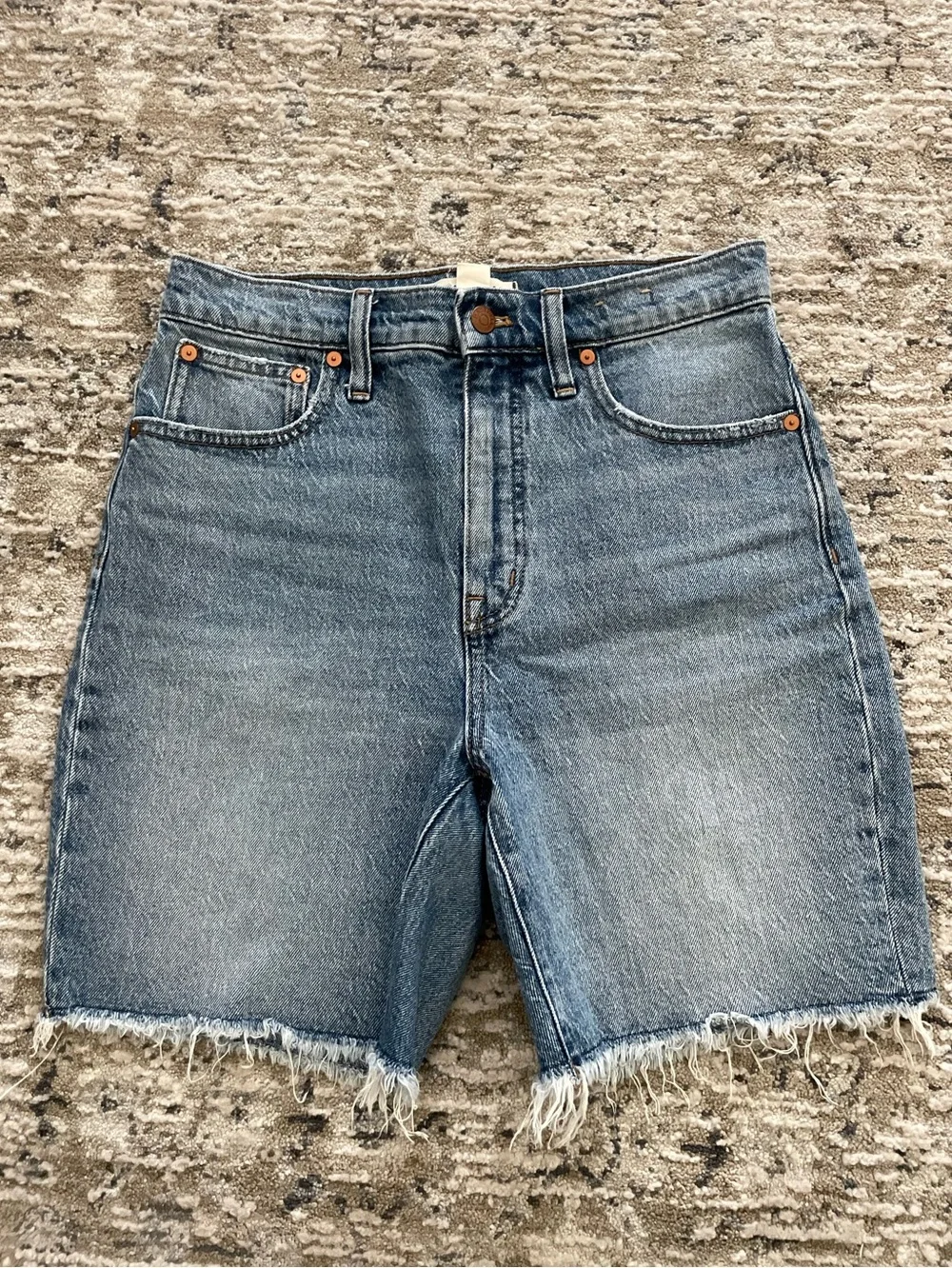 Madewell Denim Jean Shorts Size 27 Jorts Long Blue